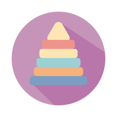 rings pile child toy block style icon
