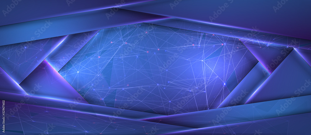 Poster vector abstract, science, futuristic, energy technology concept. abstract connected dots on bright b