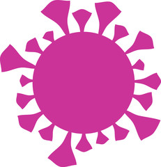 Virus symbol vector in minmalist logo style