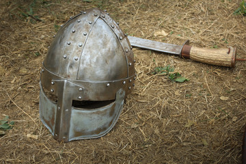 Medieval Knight's Armoured Helmet