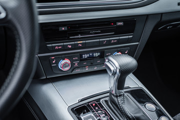 Fototapeta premium a middle console of a modern car