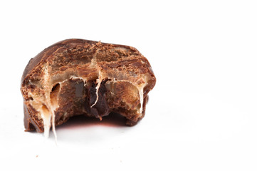 Chocolate candy isolated on white background.Copy space