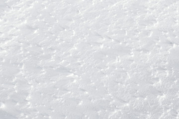 Fresh snow background - packed, wind blown texture close-up