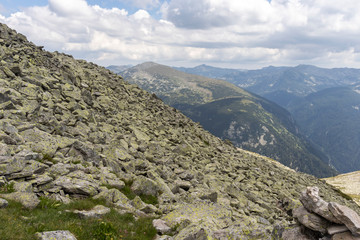 Trail from Prekorets peak to Kupen peak, Rila Mountain, Bulgaria