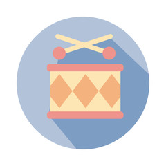 cute drum child toy block style icon