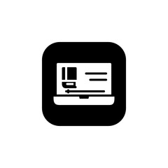 Obraz premium video tutorial icon. Online Learning icon. Perfect for application, web, logo and presentation template. icon design solid rounded style