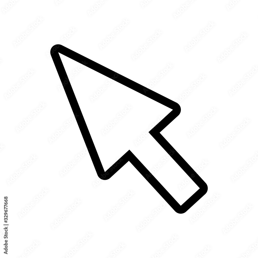 Poster mouse cursor arrow line style