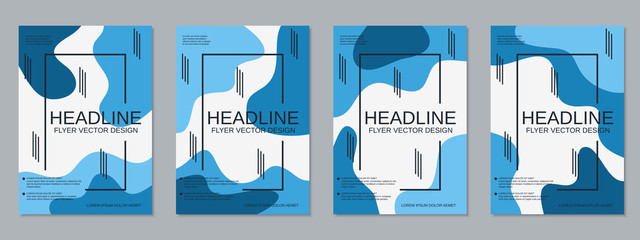 Modern professional flyers vector design templates collection