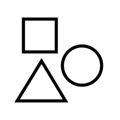 figures geometrics designer line style icon