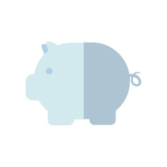 piggy bank icon, flat style