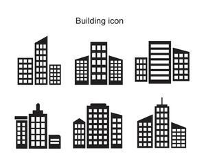 Building icon template black color editable. Building icon symbol Flat vector illustration for graphic and web design.