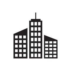 Building icon template black color editable. Building icon symbol Flat vector illustration for graphic and web design.