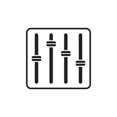 Equalizer icon template black color editable. Equalizer icon symbol Flat vector illustration for graphic and web design.