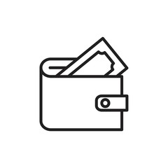 Wallet vector icon template black color editable. Wallet vector icon symbol Flat vector illustration for graphic and web design.