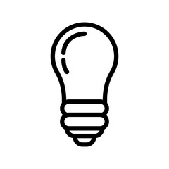 bulb light line style icon