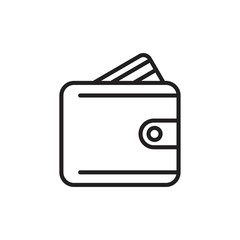 Wallet vector icon template black color editable. Wallet vector icon symbol Flat vector illustration for graphic and web design.