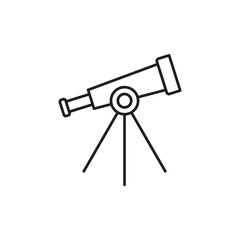 Telescope icon template black color editable. Telescope icon symbol Flat vector illustration for graphic and web design.