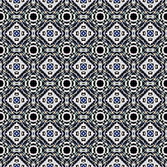 Geometric Tribal Texture. Blue, Cyan, Indigo 