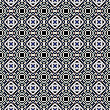Geometric Tribal Texture. Blue, Cyan, Indigo 