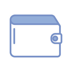 wallet icon, blue outline style