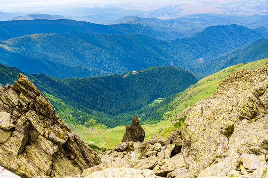 Negoiu cottage in Fagaras Carpathian Mountains, Romania