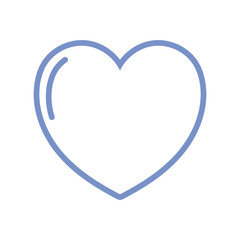 heart icon, blue outline style