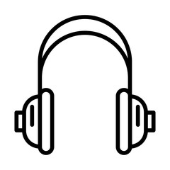 Music headphones device isolated icon