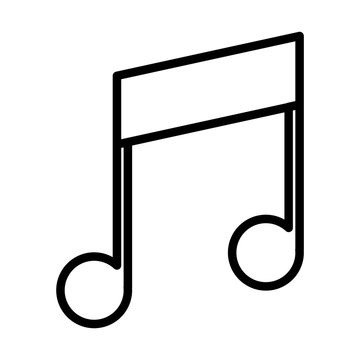 Music note symbol isolated icon