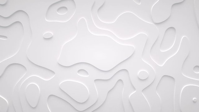 Smooth fractal noise striped waves on the surface. Bright, milky motion background. Seamless loop.