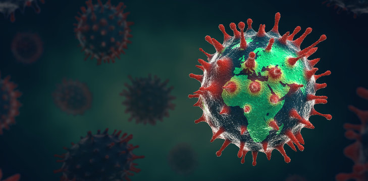 Monkeypox or  Coronavirus outbreak and pandemic concept. Nipag or  Covid-19 or 2019-nCoV concept. Elements of this image furnished by NASA.