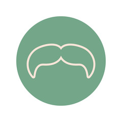 mustache vintage trend hipster block and line