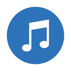 music note sound isolated icon