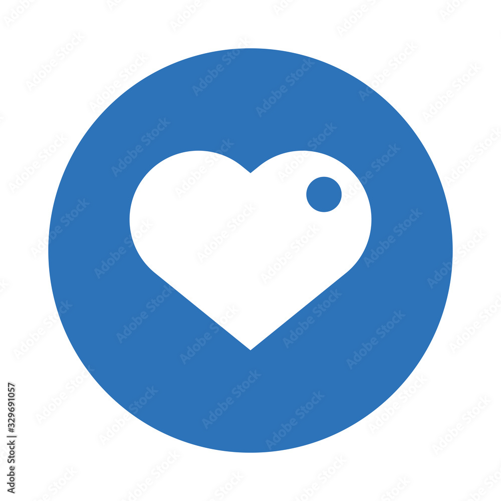 Wall mural heart love figure isolated icon