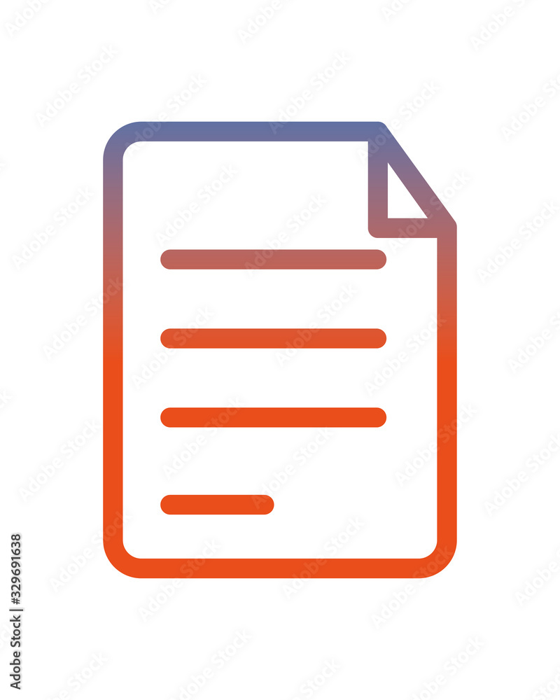 Poster paper document file isolated icon