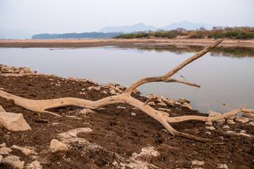 Water levels often run low on the Mekong River downstream from upstream dams.
