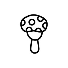 cute fungus plant line style