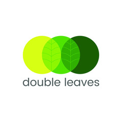 double leaves logo icon