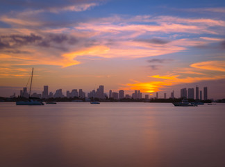 sunset skyline city night sunrise landscape dusk traveling panorama architecture aul ouente miami florida