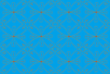 Seamless pattern design with floral background elements, beautiful ornaments