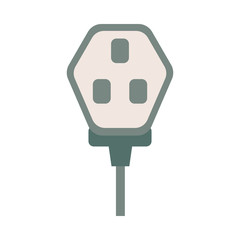 electric connection socket isolated icon