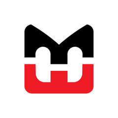 Obraz premium MW or WM letter logo design vector