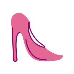 high heel shoes, half line and color style icon