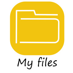 Vector illustration of a computer folder