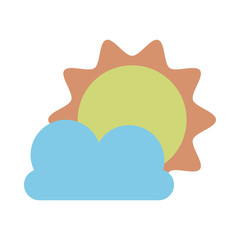 Cloud with sun weather symbol
