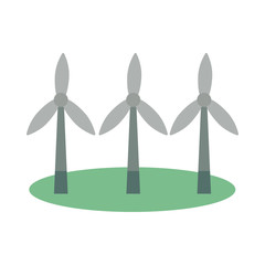 windmill energy environmental isolated icon