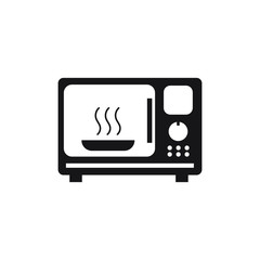 Microwave oven icon design isolated on white background. Vector Illustration.