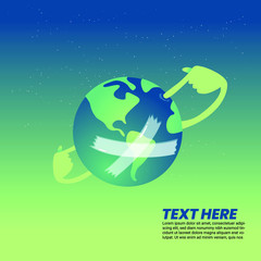 Silent world globe. This is used for acts of justice, humanity and care.