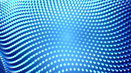 Obraz premium Dot white blue wave light screen gradient texture background. Abstract technology big data digital background. 3d rendering.