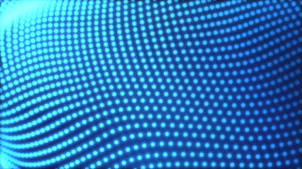 Fototapeta premium Dot blue wave light screen gradient texture background. Abstract technology big data digital background. 3d rendering.