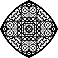 Rose Window, Fig. 9, square 1, triangular 2